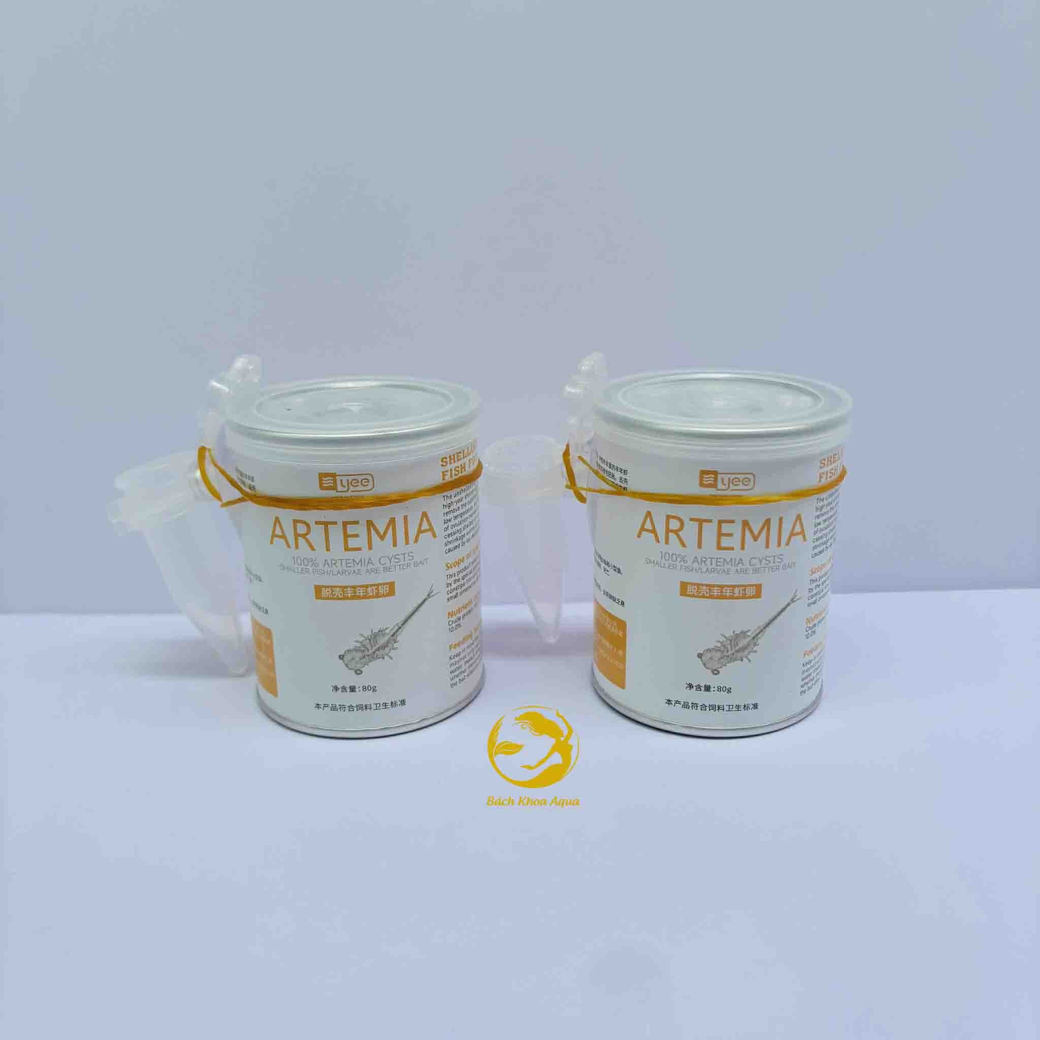 Thức ăn Artemia Yee sấy khô - lon nhôm 80gr